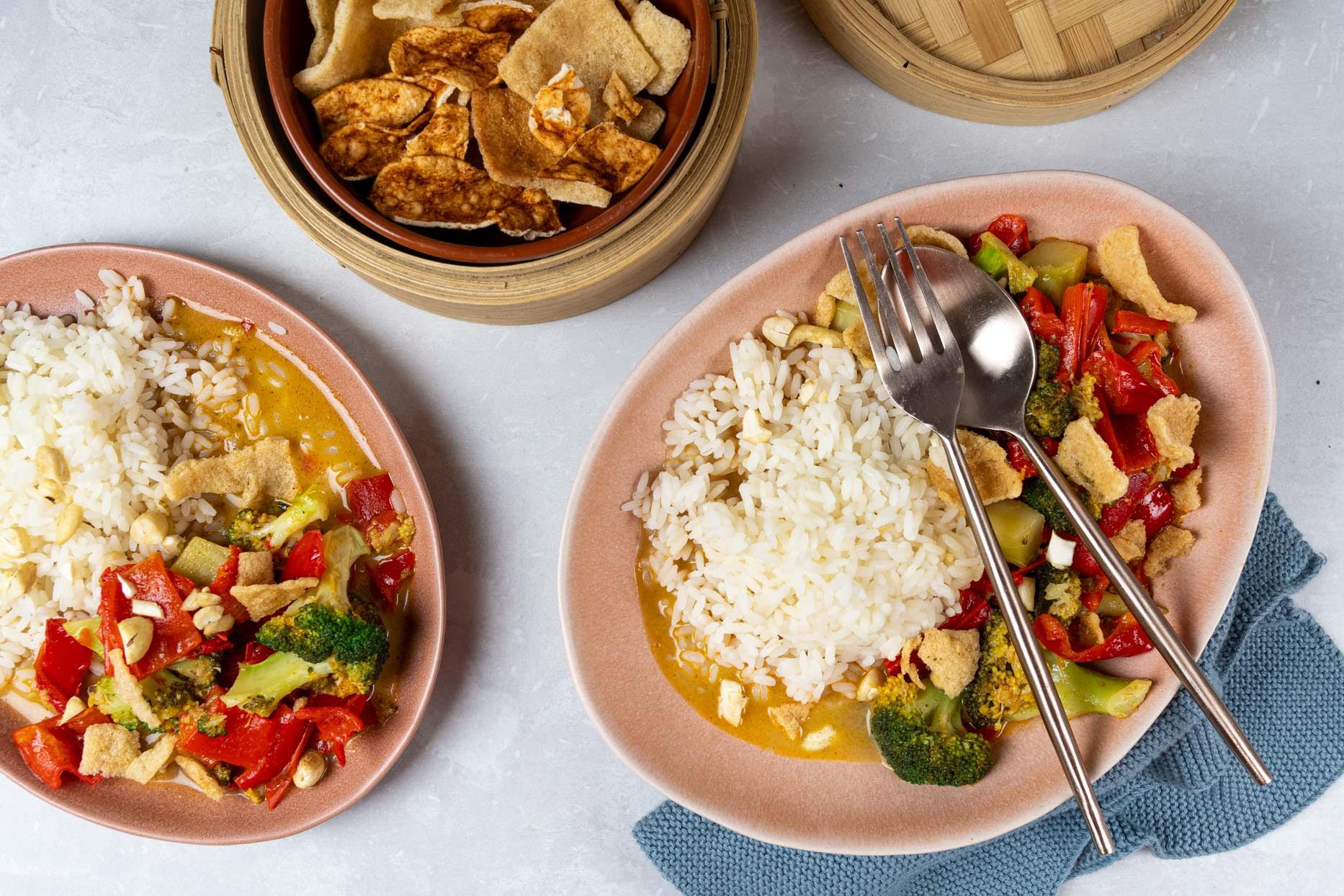 Makkelijke rode curry met broccoli