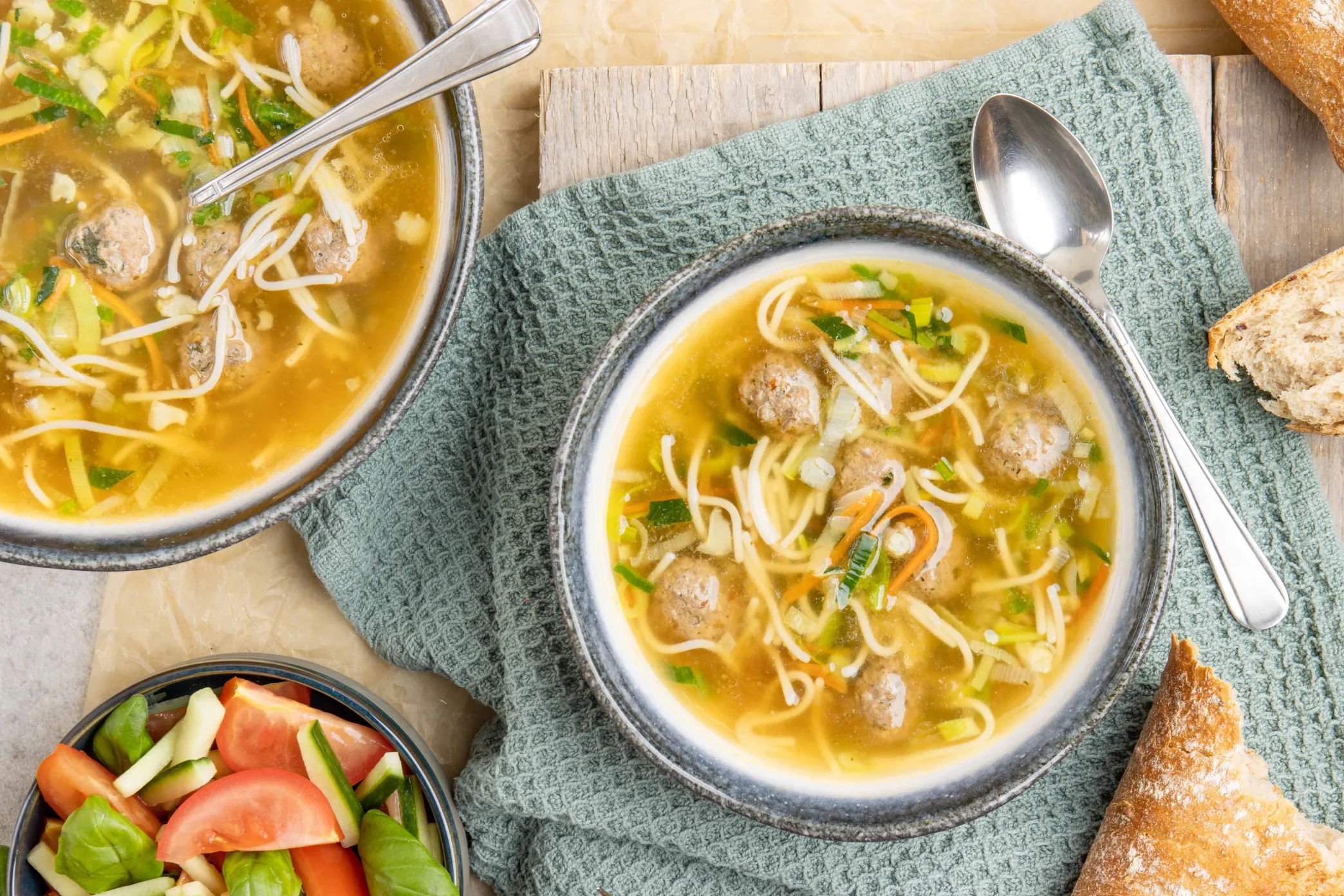 Recept voor Hollandse groentesoep met gehaktballetjes